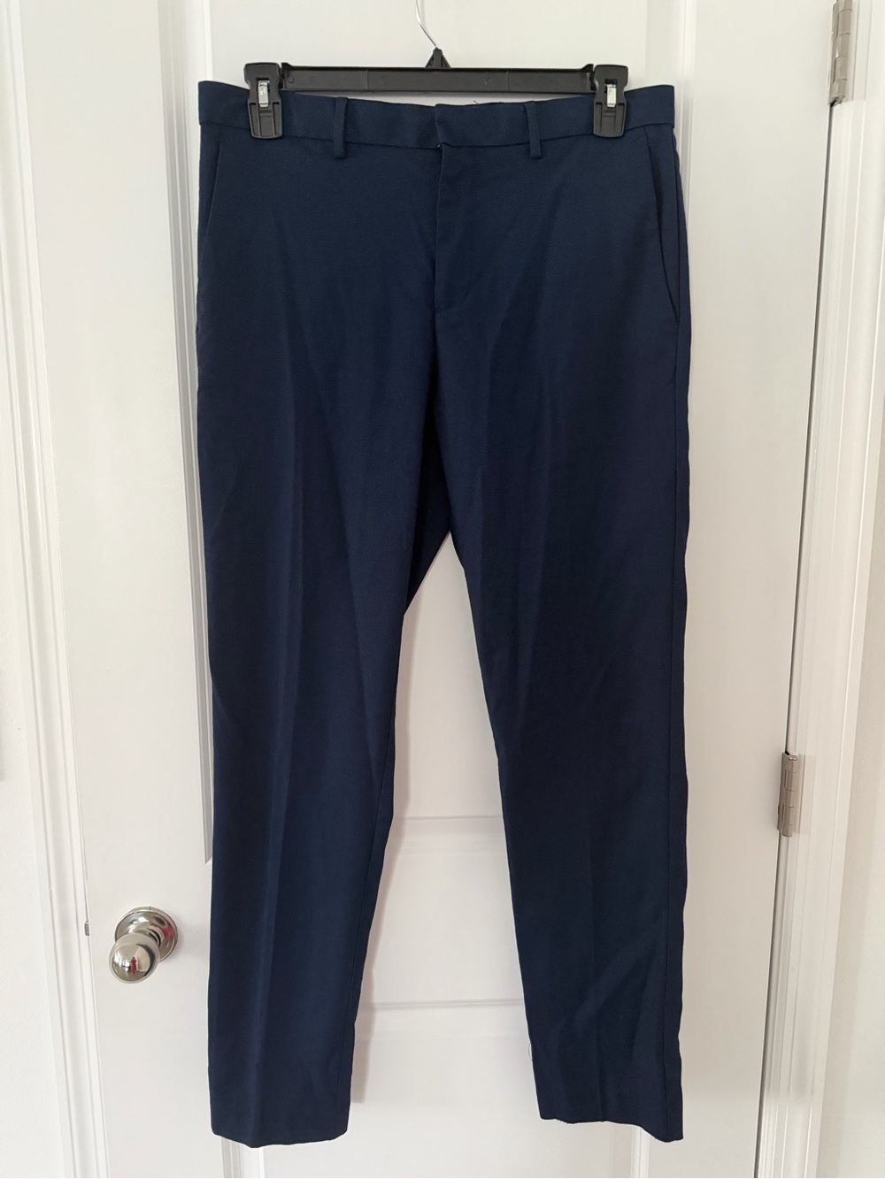 Perry Ellis Portfolio Men's Navy Blue Very Slim Dress Pants Size 34x32